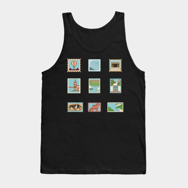 Turkey Stamp Collection(Cappadocia, İstanbul) Tank Top by jeune98